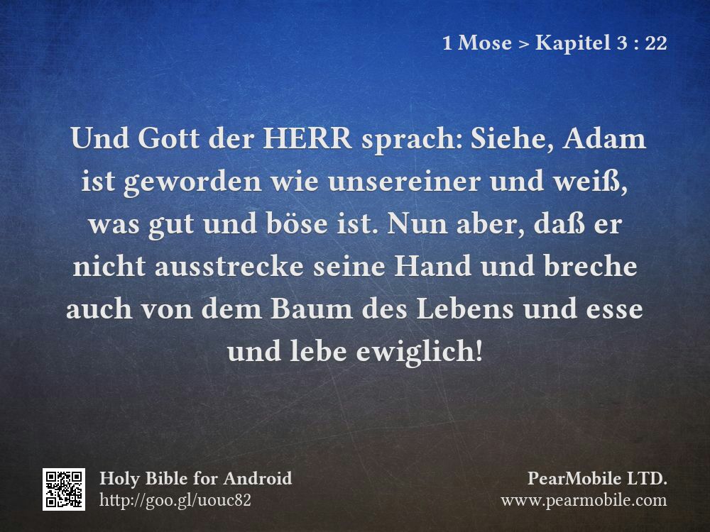 1 Mose, Kapitel 3:22